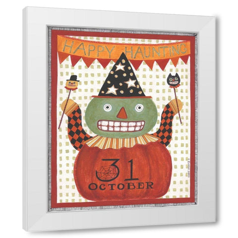 Happy Haunting White Modern Wood Framed Art Print by Shamp, Cindy