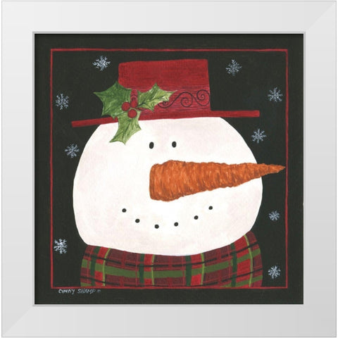 Snowman IV White Modern Wood Framed Art Print by Shamp, Cindy