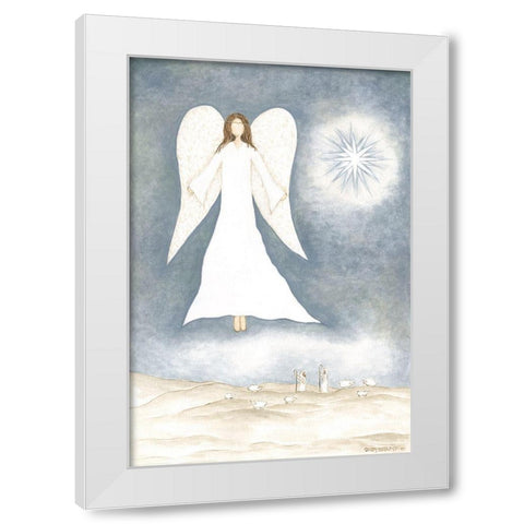 Angel White Modern Wood Framed Art Print by Shamp, Cindy