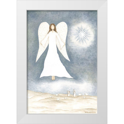 Angel White Modern Wood Framed Art Print by Shamp, Cindy