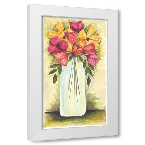 Abstract Flower I White Modern Wood Framed Art Print by Shamp, Cindy