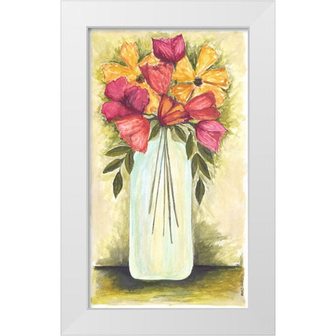 Abstract Flower I White Modern Wood Framed Art Print by Shamp, Cindy