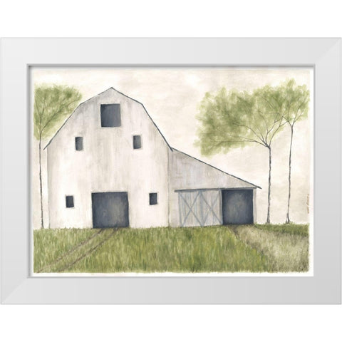 White Barn II White Modern Wood Framed Art Print by Shamp, Cindy