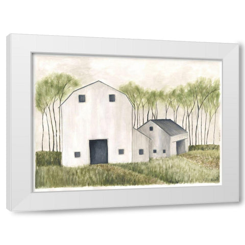 White Barn III White Modern Wood Framed Art Print by Shamp, Cindy