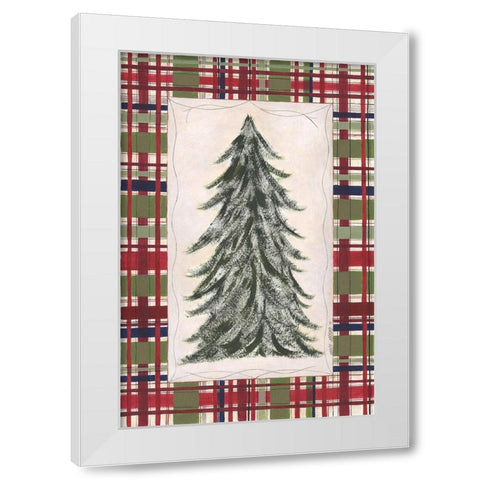 Christmas Tree White Modern Wood Framed Art Print by Shamp, Cindy