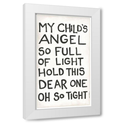 My Childs Angel White Modern Wood Framed Art Print by Shamp, Cindy