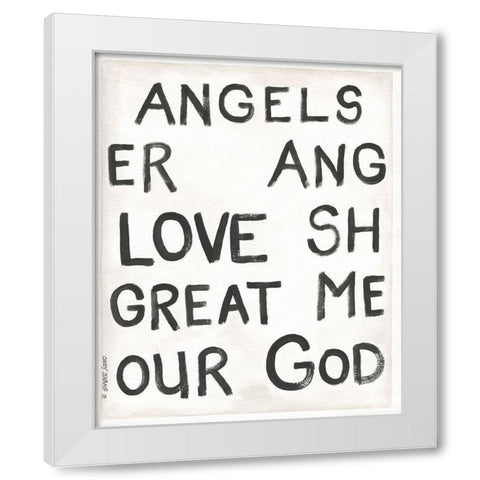 Angels of Wonder I White Modern Wood Framed Art Print by Shamp, Cindy