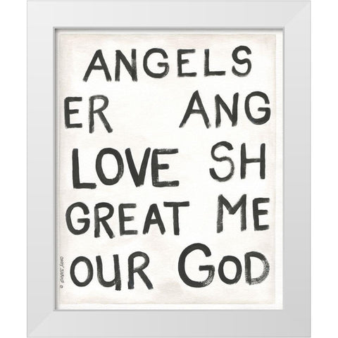 Angels of Wonder I White Modern Wood Framed Art Print by Shamp, Cindy