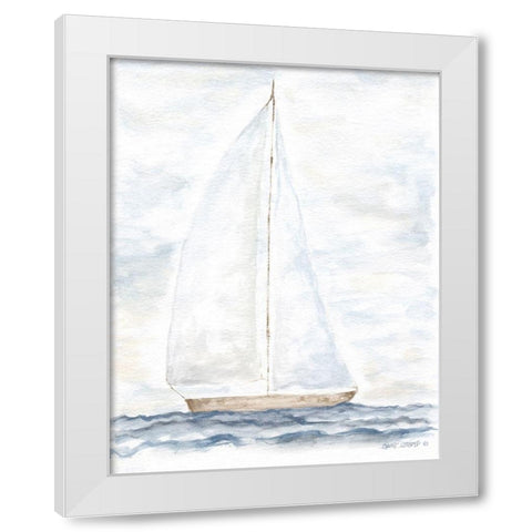 Nantucket Ship II White Modern Wood Framed Art Print by Shamp, Cindy