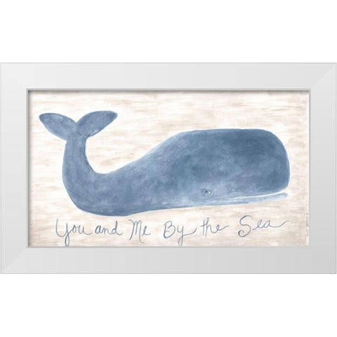 By the Sea White Modern Wood Framed Art Print by Shamp, Cindy