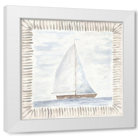 Sailboat IV White Modern Wood Framed Art Print by Shamp, Cindy