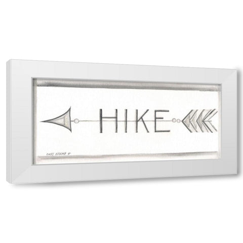 Hike White Modern Wood Framed Art Print by Shamp, Cindy