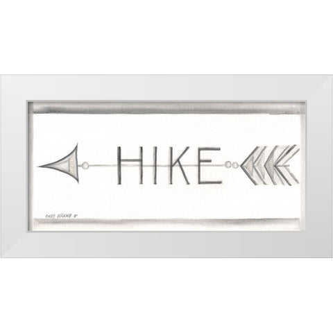 Hike White Modern Wood Framed Art Print by Shamp, Cindy