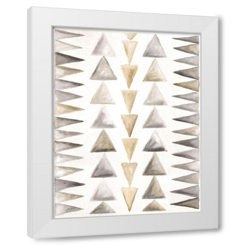 Winter Lodge Bkgnd II White Modern Wood Framed Art Print by Shamp, Cindy