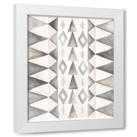 Winter Lodge Bkgnd III White Modern Wood Framed Art Print by Shamp, Cindy