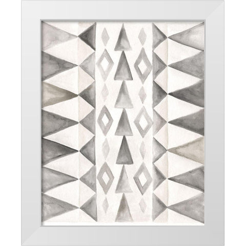 Winter Lodge Bkgnd III White Modern Wood Framed Art Print by Shamp, Cindy