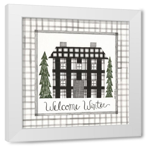 Welcome Winter White Modern Wood Framed Art Print by Shamp, Cindy