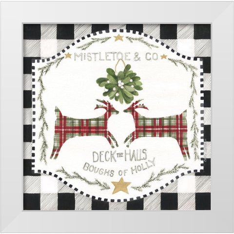 Mistletoe White Modern Wood Framed Art Print by Shamp, Cindy