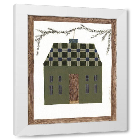 Green House White Modern Wood Framed Art Print by Shamp, Cindy