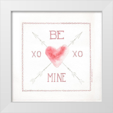 Be Mine White Modern Wood Framed Art Print by Shamp, Cindy