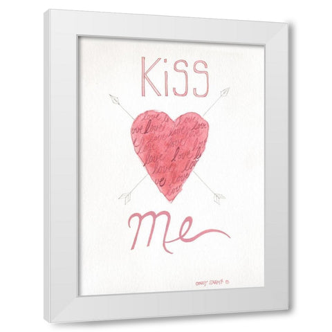 Kiss Me White Modern Wood Framed Art Print by Shamp, Cindy
