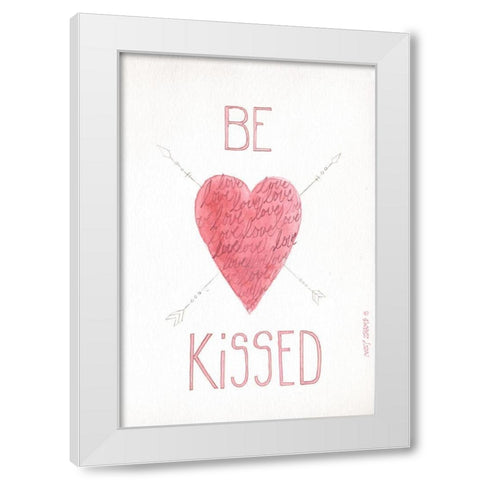 Be Kissed White Modern Wood Framed Art Print by Shamp, Cindy