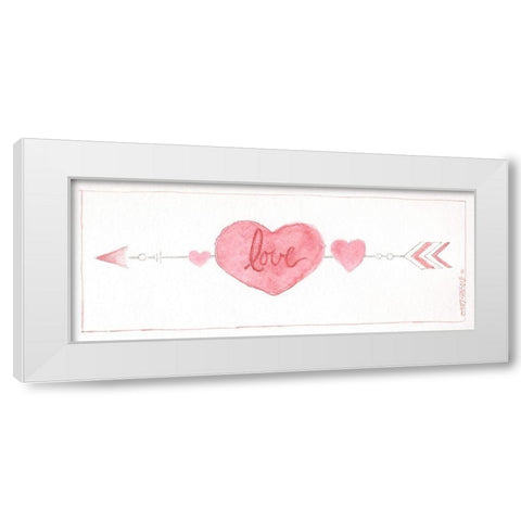Love White Modern Wood Framed Art Print by Shamp, Cindy