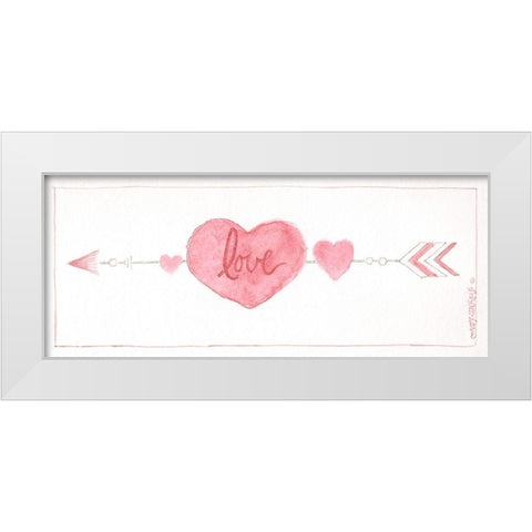 Love White Modern Wood Framed Art Print by Shamp, Cindy