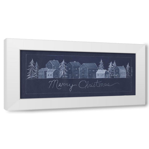 Merry Christmas White Modern Wood Framed Art Print by Shamp, Cindy