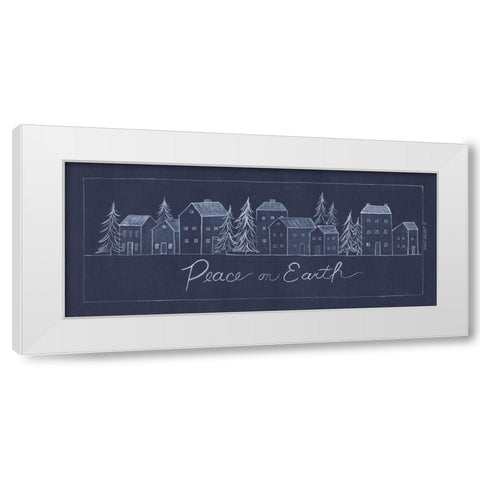 Peace on Earth White Modern Wood Framed Art Print by Shamp, Cindy