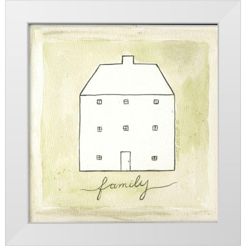Family White Modern Wood Framed Art Print by Shamp, Cindy