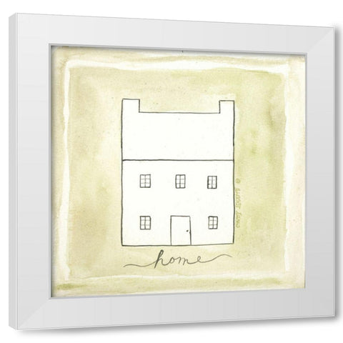 Home White Modern Wood Framed Art Print by Shamp, Cindy