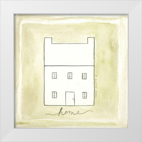 Home White Modern Wood Framed Art Print by Shamp, Cindy