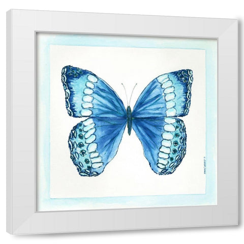 Butterfly II White Modern Wood Framed Art Print by Shamp, Cindy