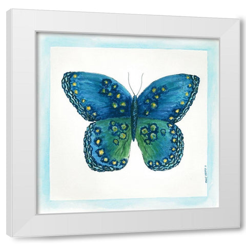 Butterfly III White Modern Wood Framed Art Print by Shamp, Cindy