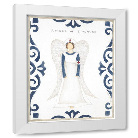 Angel of Kindness White Modern Wood Framed Art Print by Shamp, Cindy