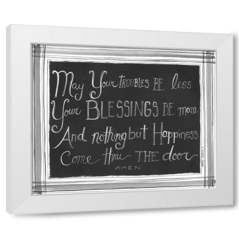 Nothing but Happiness White Modern Wood Framed Art Print by Shamp, Cindy