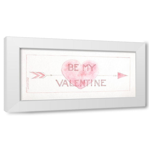 Be My Valentine White Modern Wood Framed Art Print by Shamp, Cindy