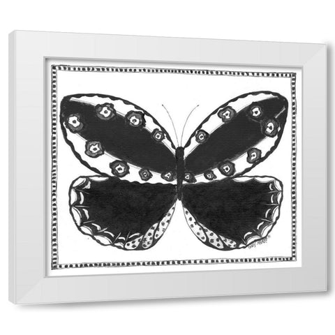 Butterfly I White Modern Wood Framed Art Print by Shamp, Cindy