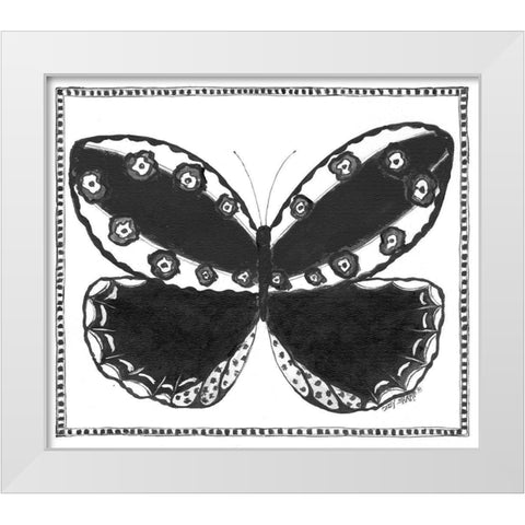 Butterfly I White Modern Wood Framed Art Print by Shamp, Cindy