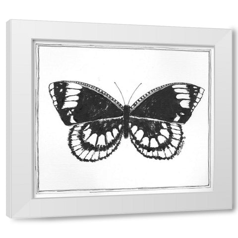 Butterfly III White Modern Wood Framed Art Print by Shamp, Cindy