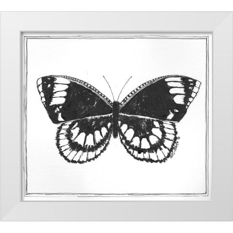 Butterfly III White Modern Wood Framed Art Print by Shamp, Cindy