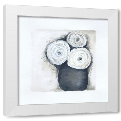 Gray Vase I White Modern Wood Framed Art Print by Shamp, Cindy