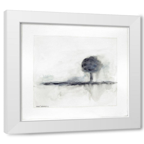 On the Horizon I White Modern Wood Framed Art Print by Shamp, Cindy