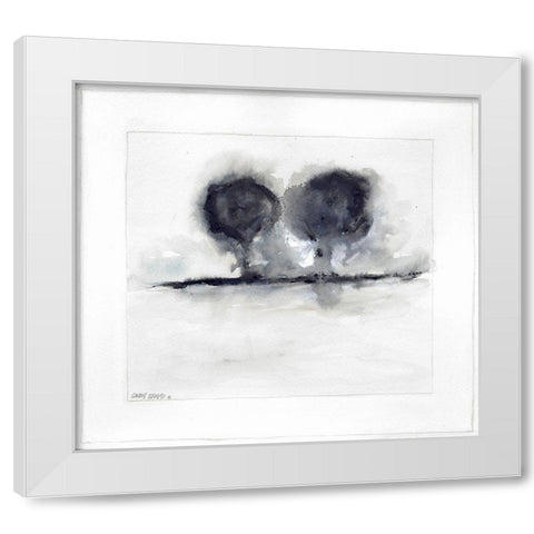 On the Horizon II White Modern Wood Framed Art Print by Shamp, Cindy