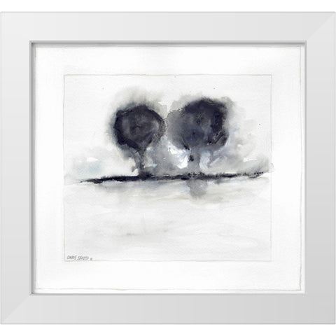 On the Horizon II White Modern Wood Framed Art Print by Shamp, Cindy