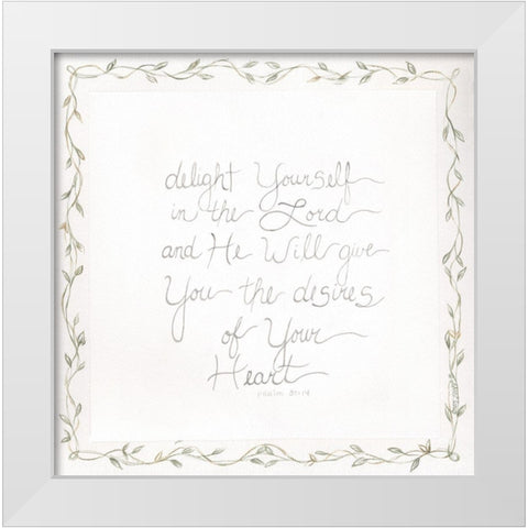 Delight White Modern Wood Framed Art Print by Shamp, Cindy
