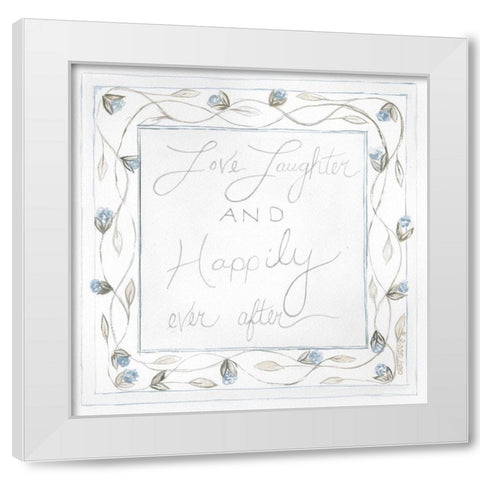 Happily Ever After White Modern Wood Framed Art Print by Shamp, Cindy
