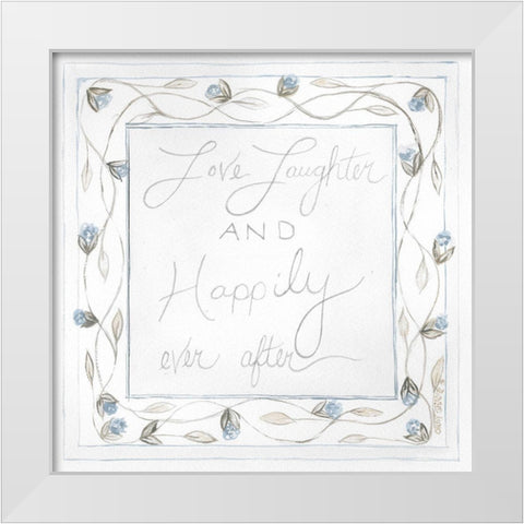 Happily Ever After White Modern Wood Framed Art Print by Shamp, Cindy