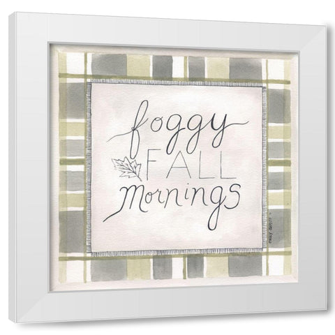 Foggy Fall Mornings White Modern Wood Framed Art Print by Shamp, Cindy